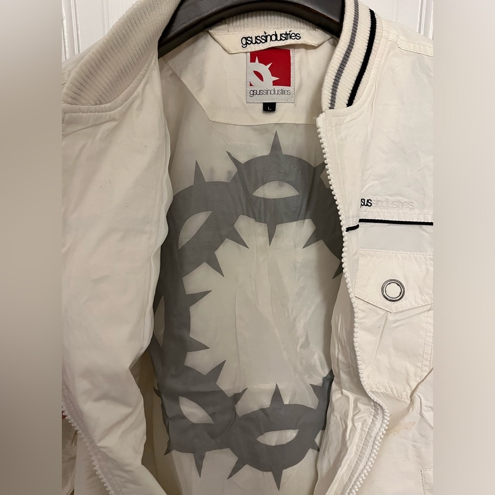 Gsus Sindustries white jacket men large lined - Picture 3 of 5